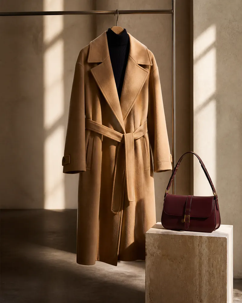 The Camel Wrap Coat